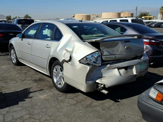 2G1WB5E39C1206486 - 2012 CHEVROLET IMPALA LT BEIGE photo 3