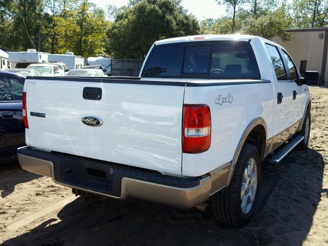 1FTPW14V46FB67525 - 2006 FORD F150 WHITE photo 4