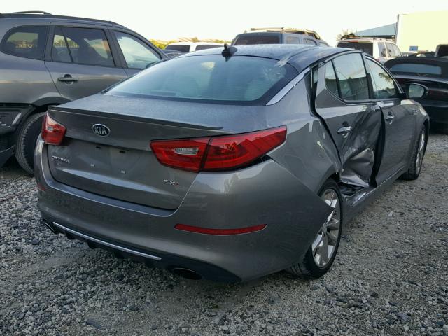 5XXGR4A66FG419055 - 2015 KIA OPTIMA SX GRAY photo 4