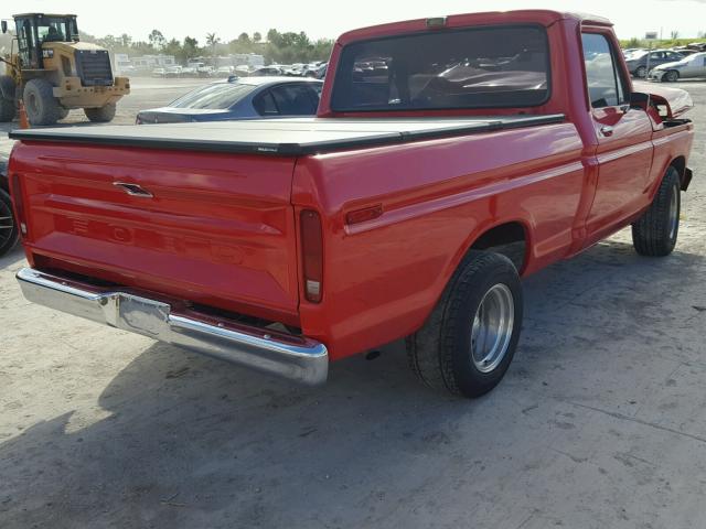 F10GNE05568 - 1979 FORD TRUCK RED photo 4