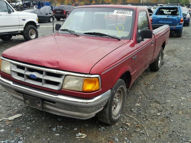 1FTCR10A4PTA25672 - 1993 FORD RANGER RED photo 2