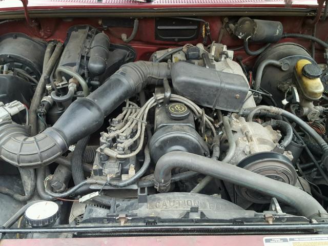 1FTCR10A4PTA25672 - 1993 FORD RANGER RED photo 7