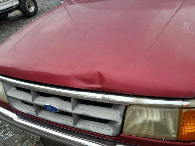 1FTCR10A4PTA25672 - 1993 FORD RANGER RED photo 9