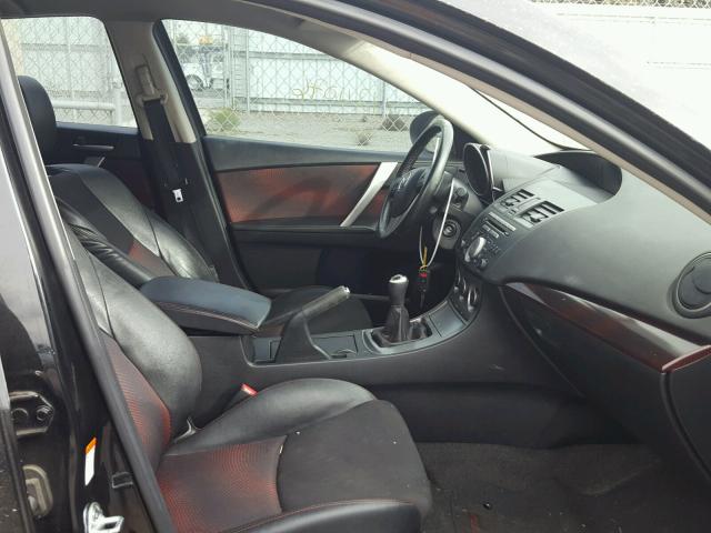 JM1BL1K40B1367709 - 2011 MAZDA SPEED 3 BLACK photo 5