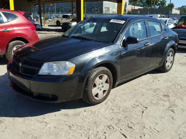 1B3CC4FB7AN146342 - 2010 DODGE AVENGER BLACK photo 2