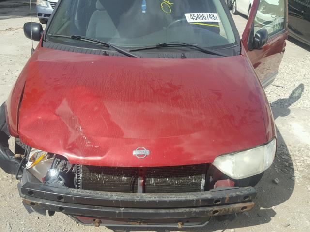 4N2ZN16T12D805725 - 2002 NISSAN QUEST SE RED photo 7