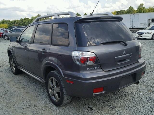 JA4LX41F26U030146 - 2006 MITSUBISHI OUTLANDER GRAY photo 3