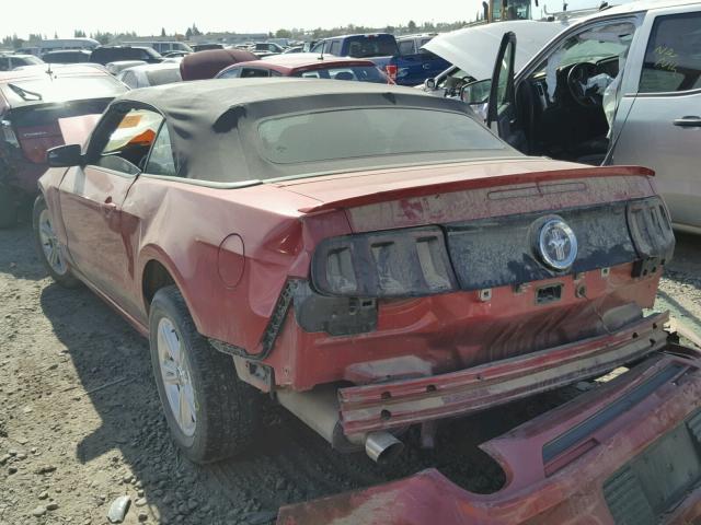 1ZVBP8EM7D5225021 - 2013 FORD MUSTANG RED photo 3