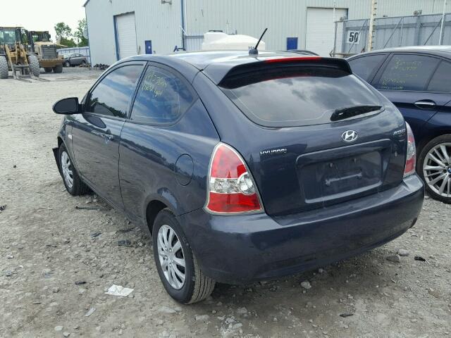 KMHCN35C98U093233 - 2008 HYUNDAI ACCENT BAS GRAY photo 3