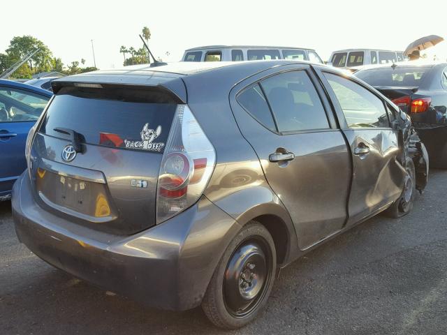 JTDKDTB33C1517202 - 2012 TOYOTA PRIUS C GRAY photo 4