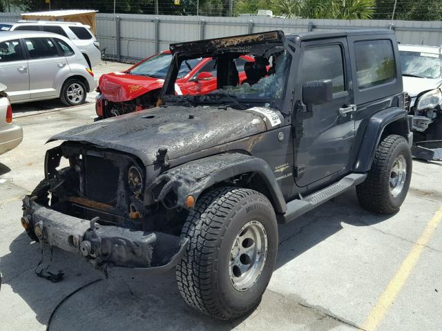 1J4FA54168L593360 - 2008 JEEP WRANGLER S BLACK photo 2