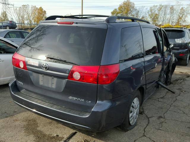 5TDZK23C27S063854 - 2007 TOYOTA SIENNA CE GRAY photo 4