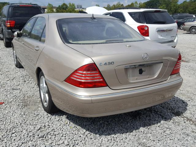 WDBNG70J14A395596 - 2004 MERCEDES-BENZ S 430 GOLD photo 3