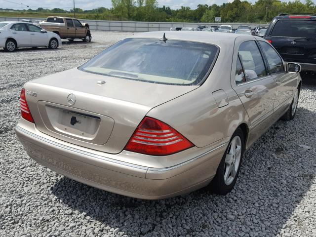 WDBNG70J14A395596 - 2004 MERCEDES-BENZ S 430 GOLD photo 4