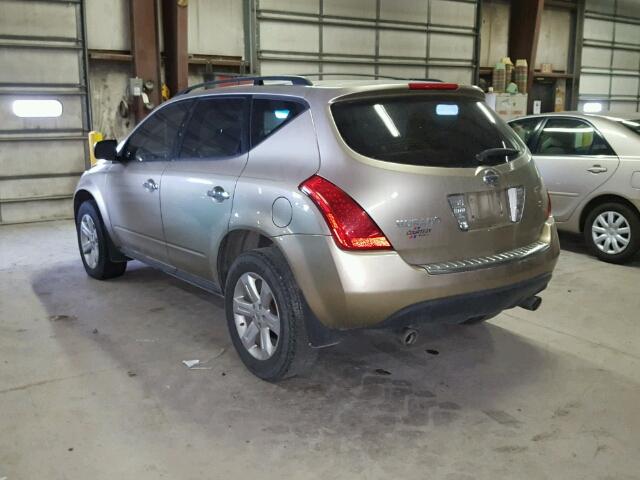 JN8AZ08TX7W506827 - 2007 NISSAN MURANO SL GREEN photo 3