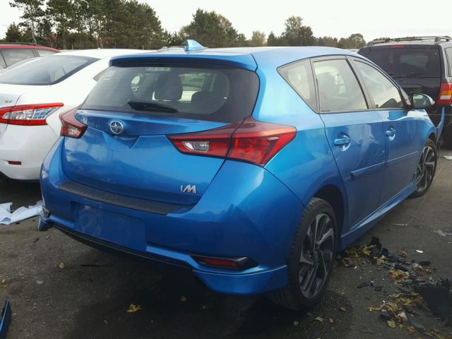 JTNKARJEXGJ517066 - 2016 TOYOTA SCION IM BLUE photo 4