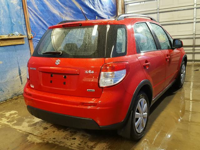 JS2YB5A35A6302147 - 2010 SUZUKI SX4 BASE RED photo 4