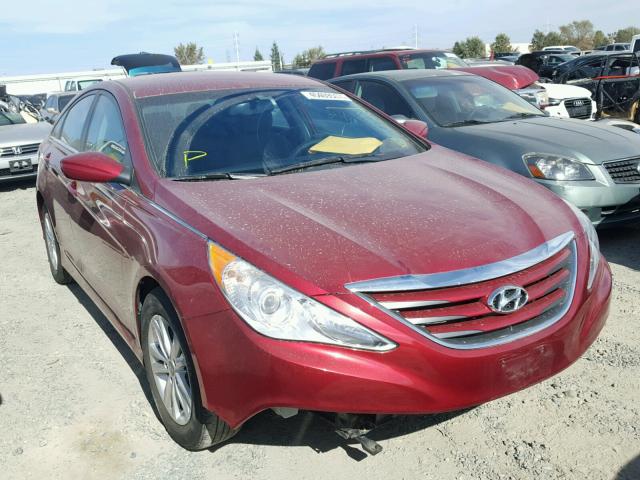 5NPEB4AC7EH934828 - 2014 HYUNDAI SONATA GLS MAROON photo 1