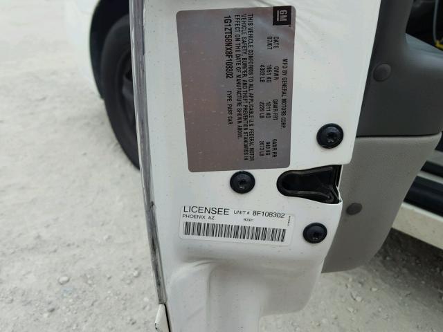 1G1ZT58NX8F108302 - 2008 CHEVROLET MALIBU LT Ağ foto 10