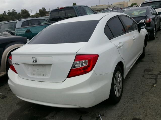 19XFB2F53CE371538 - 2012 HONDA CIVIC WHITE photo 4