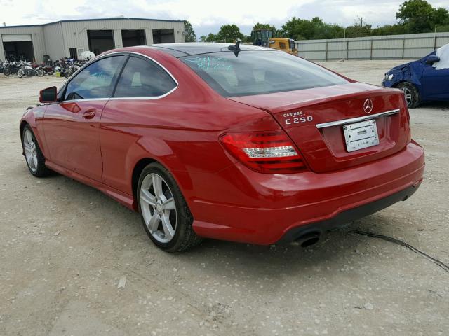 WDDGJ4HB2DG052712 - 2013 MERCEDES-BENZ C 250 RED photo 3