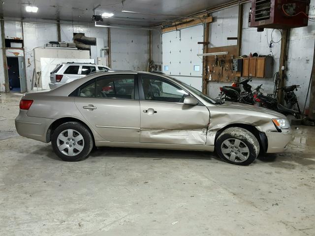 5NPET46CX9H422976 - 2009 HYUNDAI SONATA GLS TAN photo 9