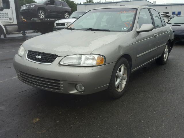 3N1CB51A72L550445 - 2002 NISSAN SENTRA GXE BEIGE photo 2