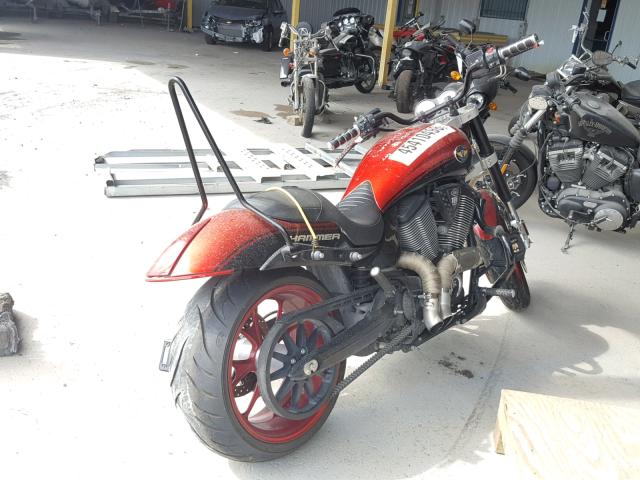 5VPHS26D673005748 - 2007 VICTORY MOTORCYCLES HAMMER S Қызыл фото 4