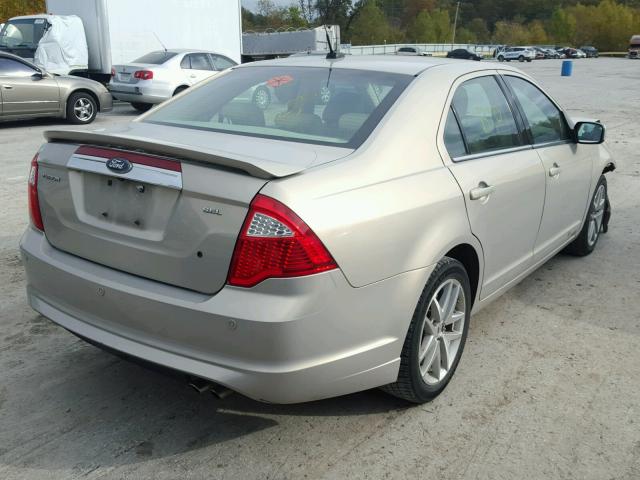 3FAHP0JA1AR428267 - 2010 FORD FUSION SEL TAN photo 4