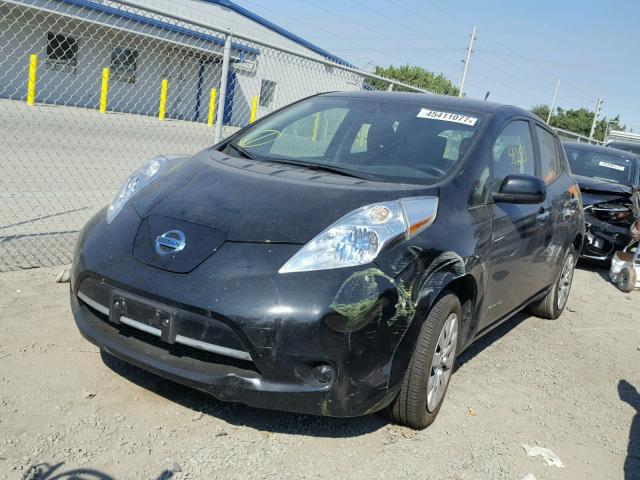 1N4AZ0CP6EC333382 - 2014 NISSAN LEAF S BLACK photo 2