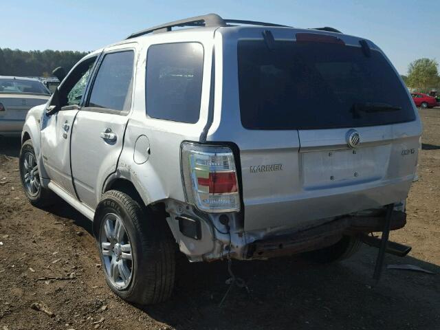 4M2CU91118KJ14788 - 2008 MERCURY MARINER SILVER photo 3