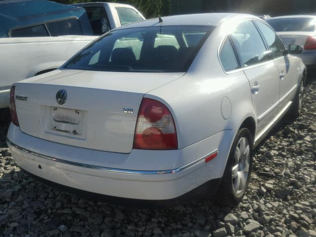 WVWRH63B72P293390 - 2002 VOLKSWAGEN PASSAT GLX WHITE photo 4