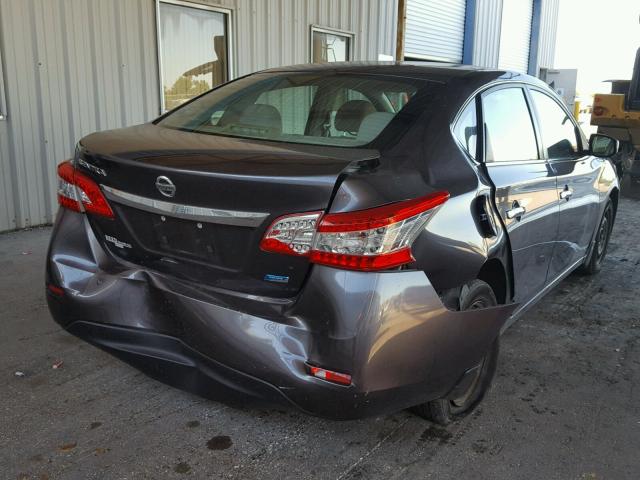 3N1AB7AP9DL772706 - 2013 NISSAN SENTRA S GRAY photo 4