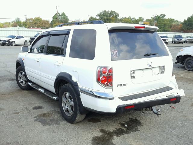 5FNYF28708B004416 - 2008 HONDA PILOT EXL WHITE photo 3