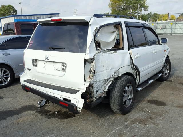 5FNYF28708B004416 - 2008 HONDA PILOT EXL WHITE photo 4