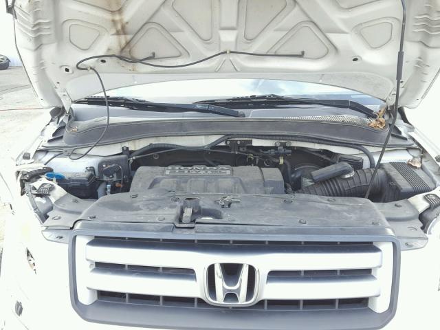 5FNYF28708B004416 - 2008 HONDA PILOT EXL WHITE photo 7