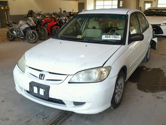 2HGES16554H524868 - 2004 HONDA CIVIC WHITE photo 2