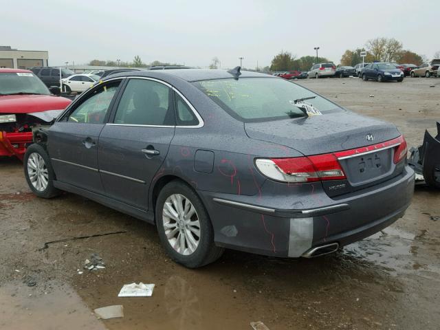 KMHFC4DD8BA552165 - 2011 HYUNDAI AZERA GLS CHARCOAL photo 3