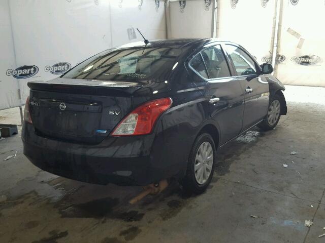 3N1CN7AP5EL808621 - 2014 NISSAN VERSA BLACK photo 4