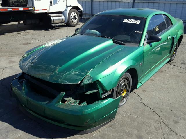 1FAFP42XX1F136695 - 2001 FORD MUSTANG GT GREEN photo 2