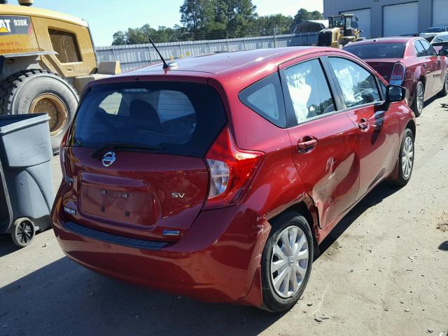 3N1CE2CP4FL433788 - 2015 NISSAN VERSA NOTE MAROON photo 4