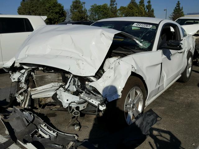 1ZVBP8AM4E5300202 - 2014 FORD MUSTANG WHITE photo 2