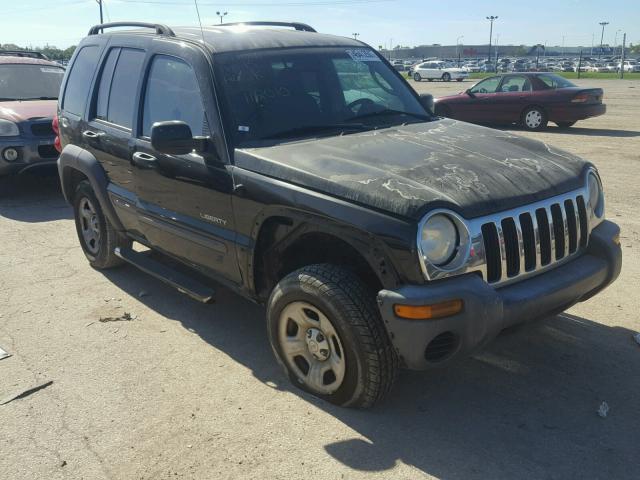 1J4GL48K24W112010 - 2004 JEEP LIBERTY BLACK photo 1