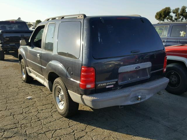 1FMYU60E01UB97683 - 2001 FORD EXPLORER S BLUE photo 3