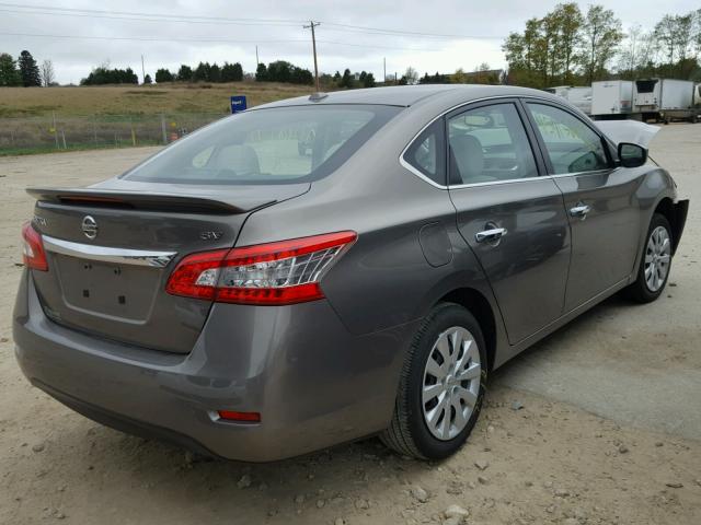 3N1AB7AP5FY342824 - 2015 NISSAN SENTRA S BROWN photo 4