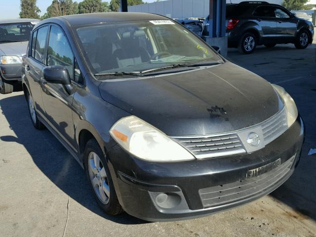 3N1BC13E17L354140 - 2007 NISSAN VERSA S BLACK photo 1