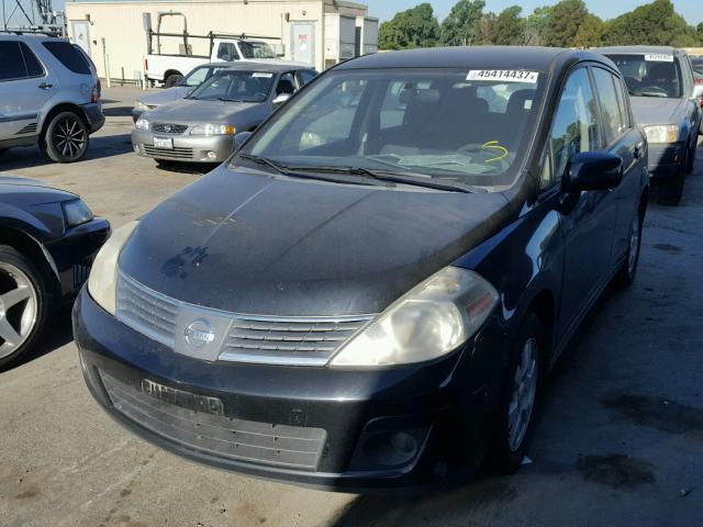 3N1BC13E17L354140 - 2007 NISSAN VERSA S BLACK photo 2