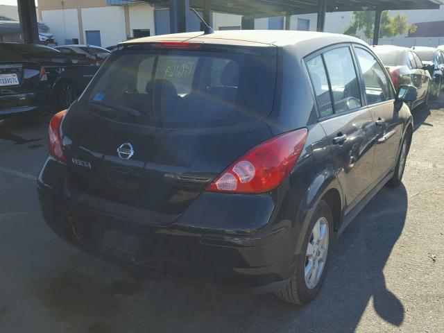 3N1BC13E17L354140 - 2007 NISSAN VERSA S BLACK photo 4