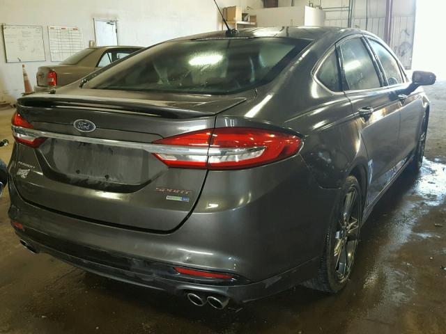 3FA6P0VPXHR185929 - 2017 FORD FUSION SPO GRAY photo 4