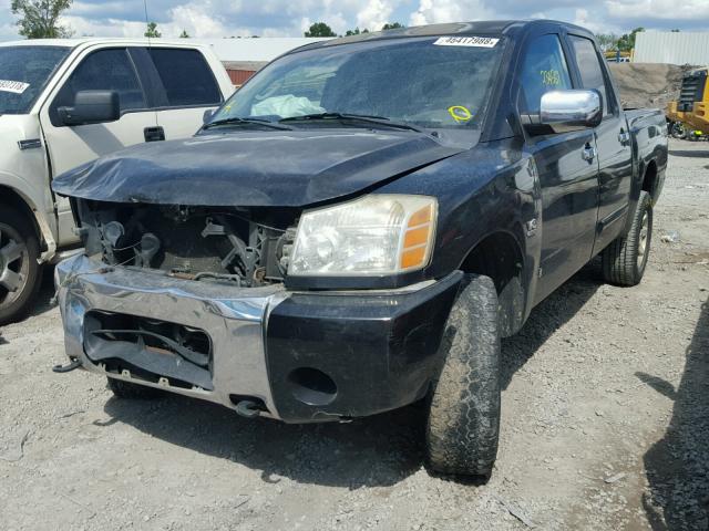 1N6AA07B54N567531 - 2004 NISSAN TITAN BLACK photo 2